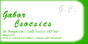 gabor csocsics business card